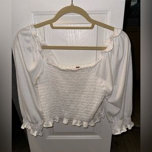 White free people blouse